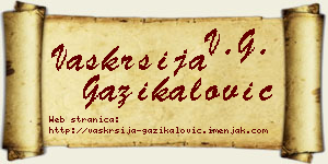 Vaskrsija Gazikalović vizit kartica